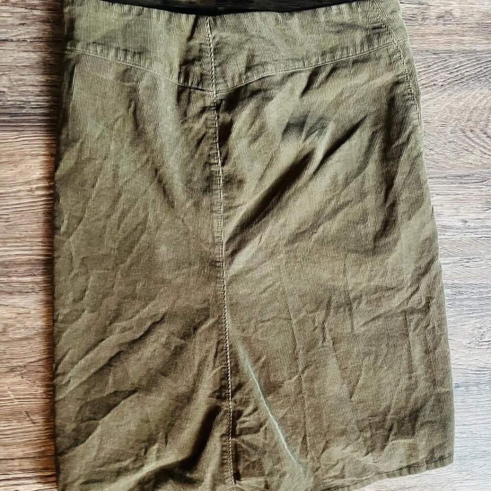 Juicy Couture Olive Green Corduroy Woman's Fashion Stylish Skirt Small $138